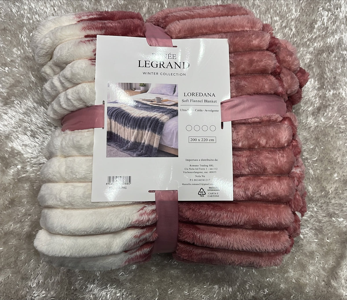 Plaid Loredana matrimoniale soffice e caldo 200x220 cm