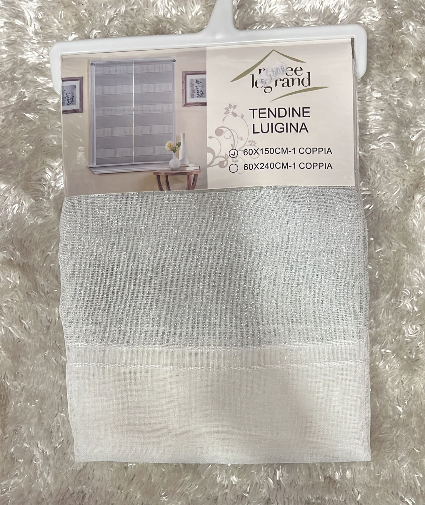 Coppia di tendine Luigina  velata 60x150 cm