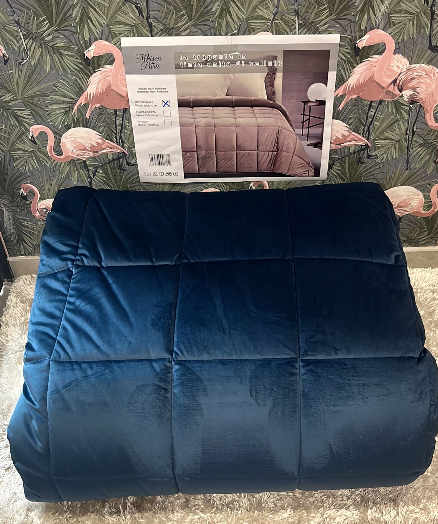 trapunta matrimoniale in velluto 260x270 cm super calda e super morbida freddo non ti temo