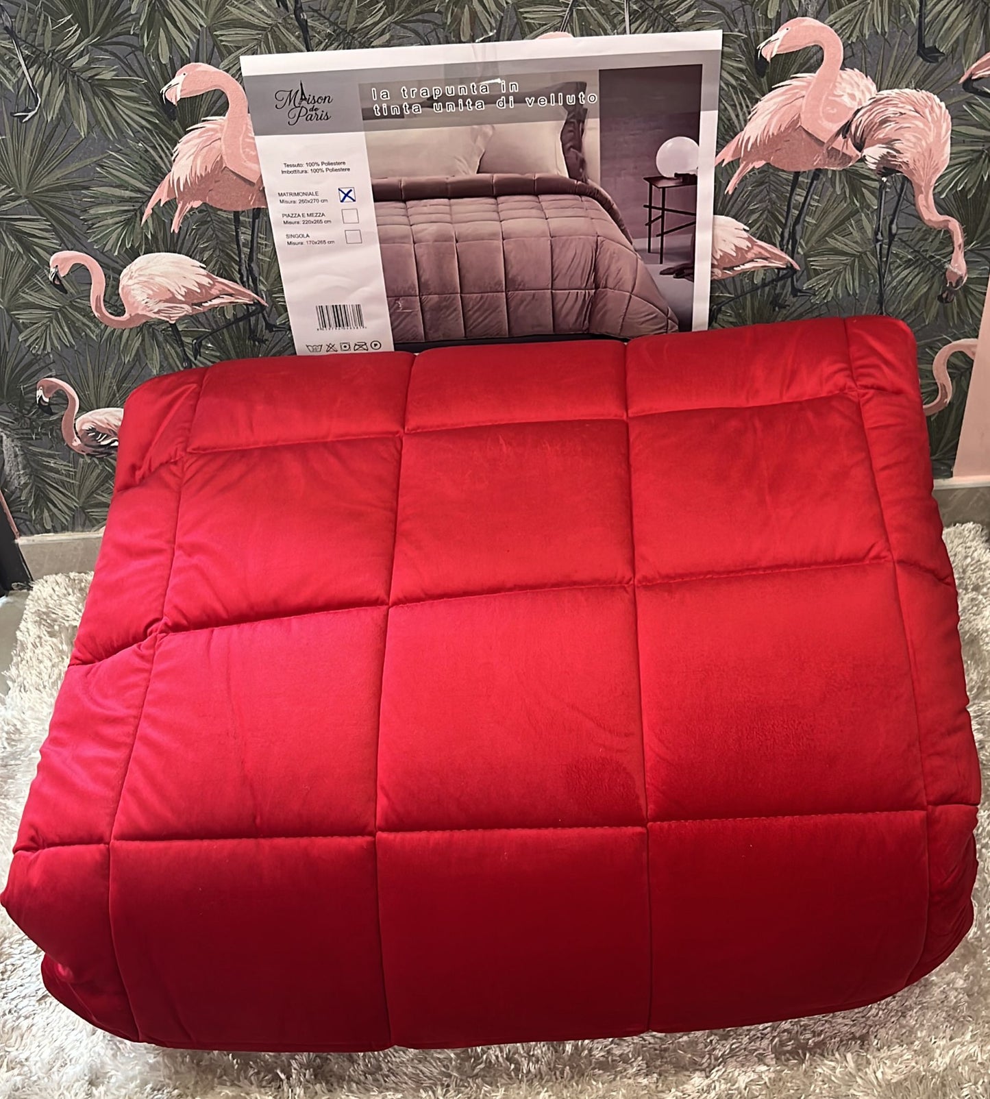 trapunta matrimoniale in velluto 260x270 cm super calda e super morbida freddo non ti temo