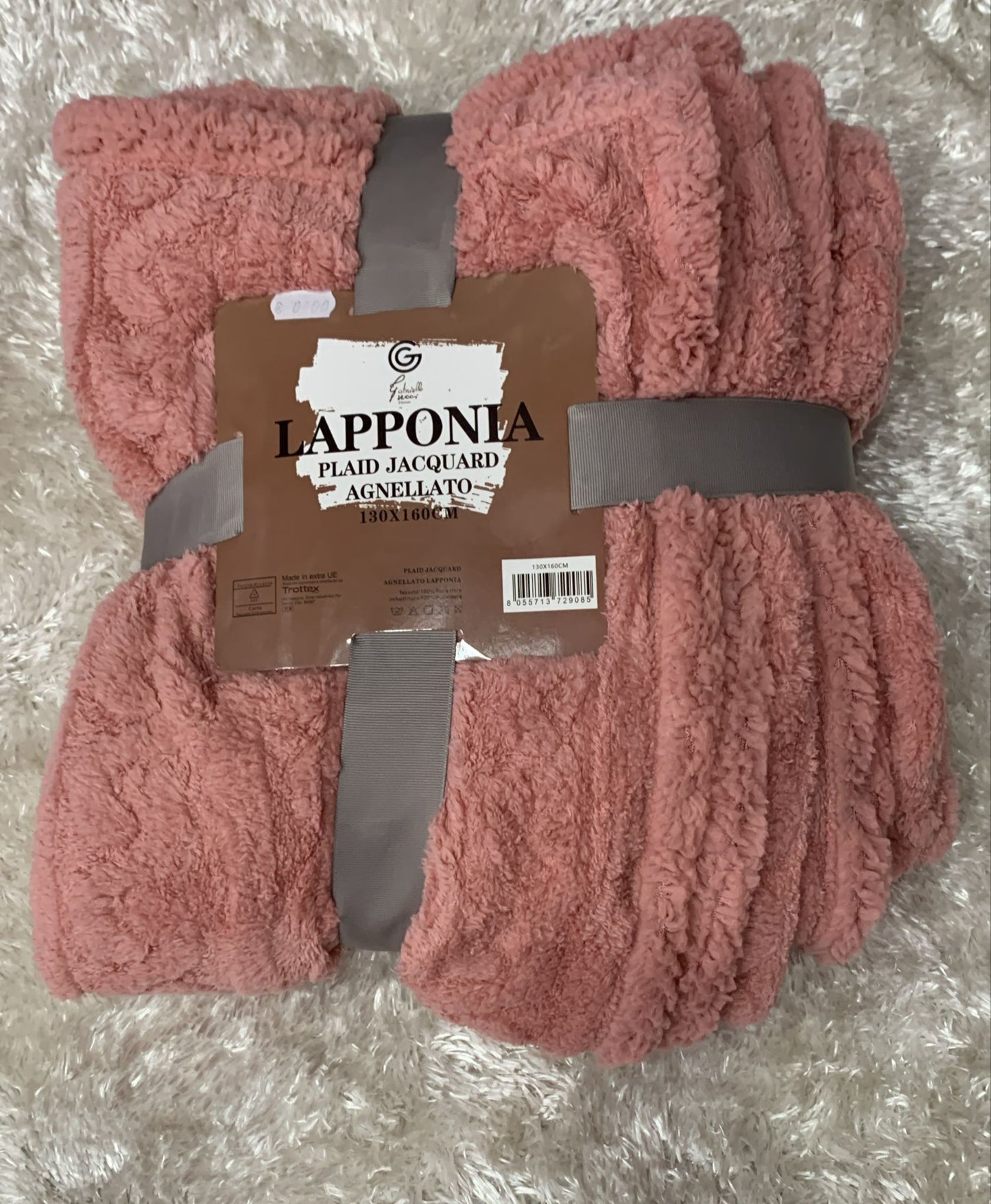 plaid LAPPONIA agnellato super soffice e caldo  130x160