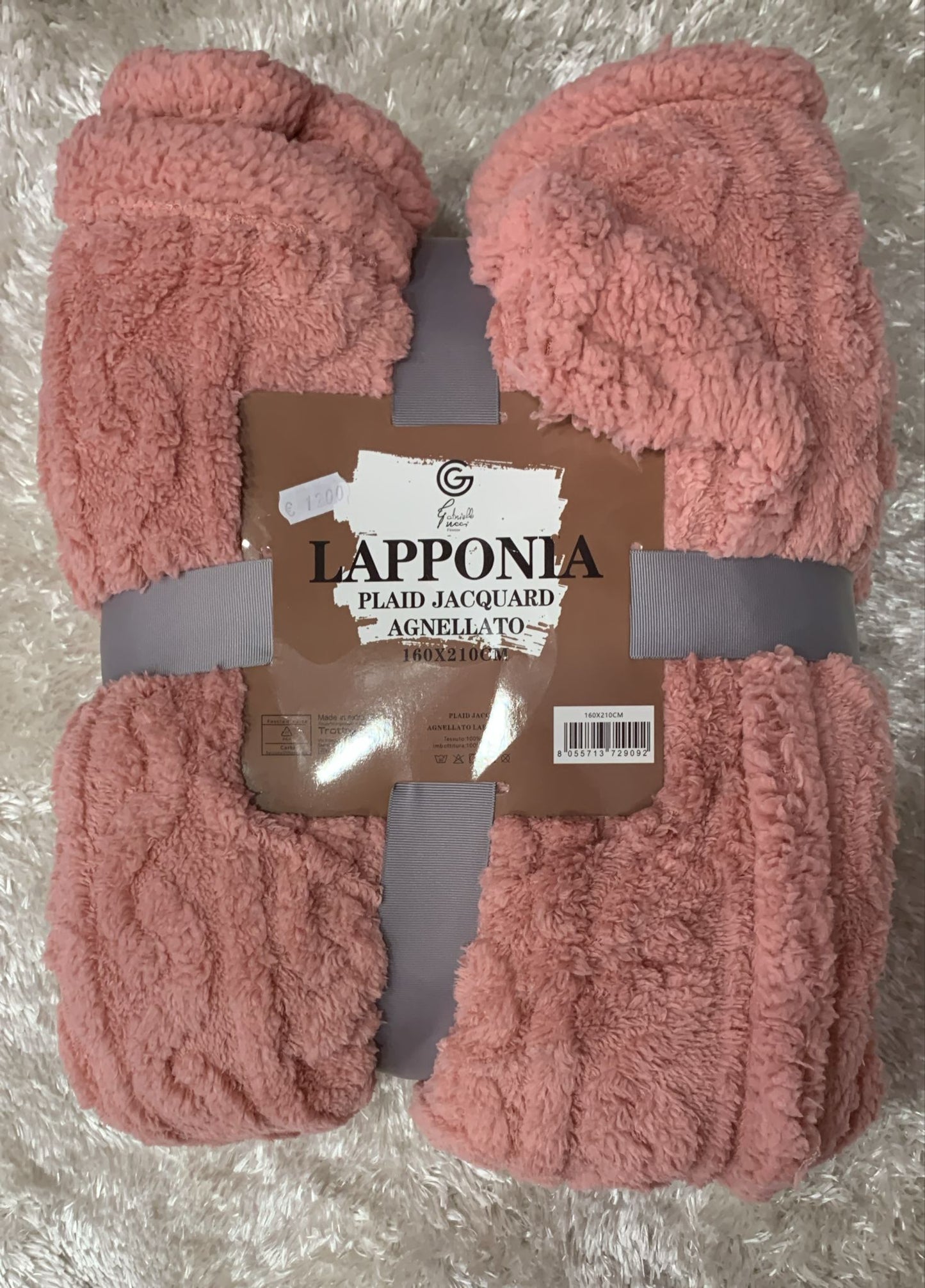 plaid LAPPONIA agnellato super soffice e caldo  160x210 cm