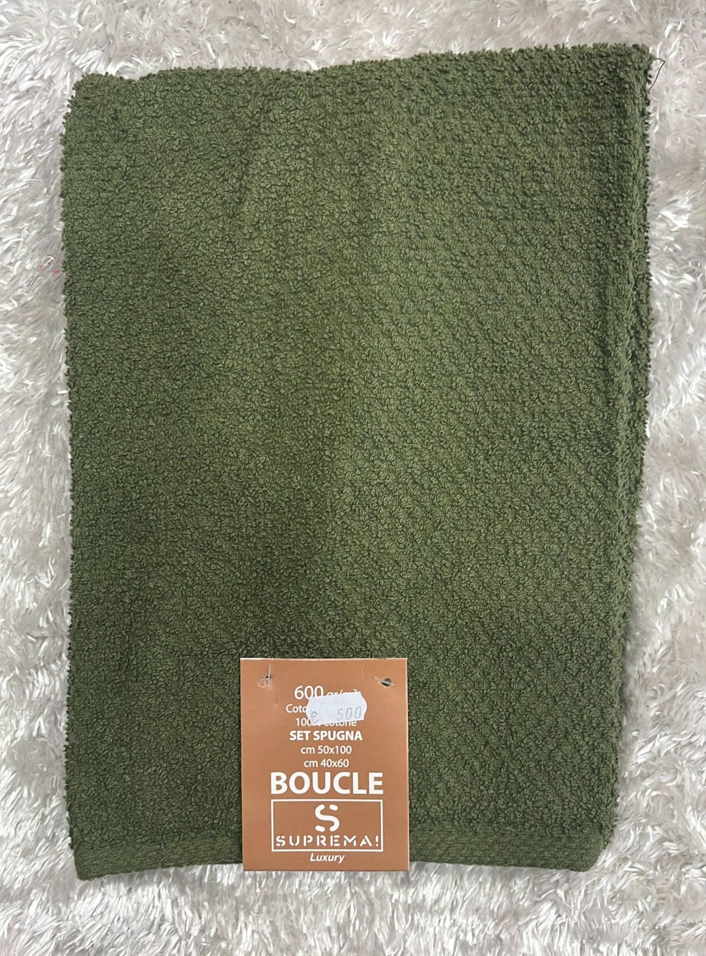 Set spugna 1+ 1 viso è ospite boucle  50x100cm 40x60cm