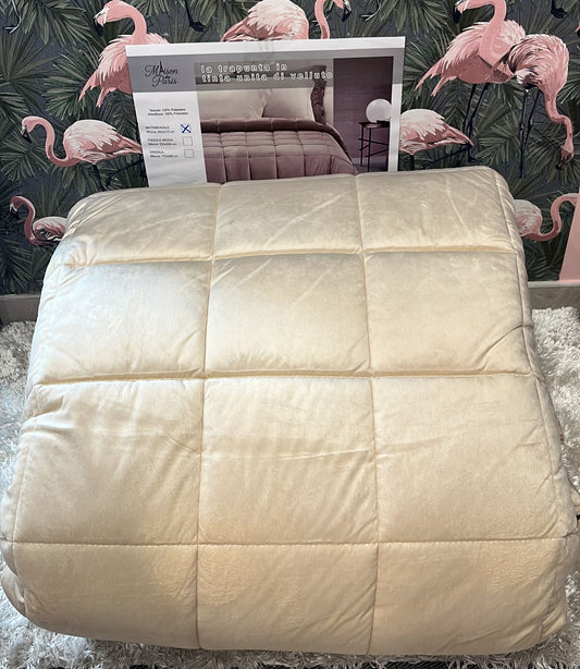 trapunta matrimoniale in velluto 260x270 cm super calda e super morbida freddo non ti temo