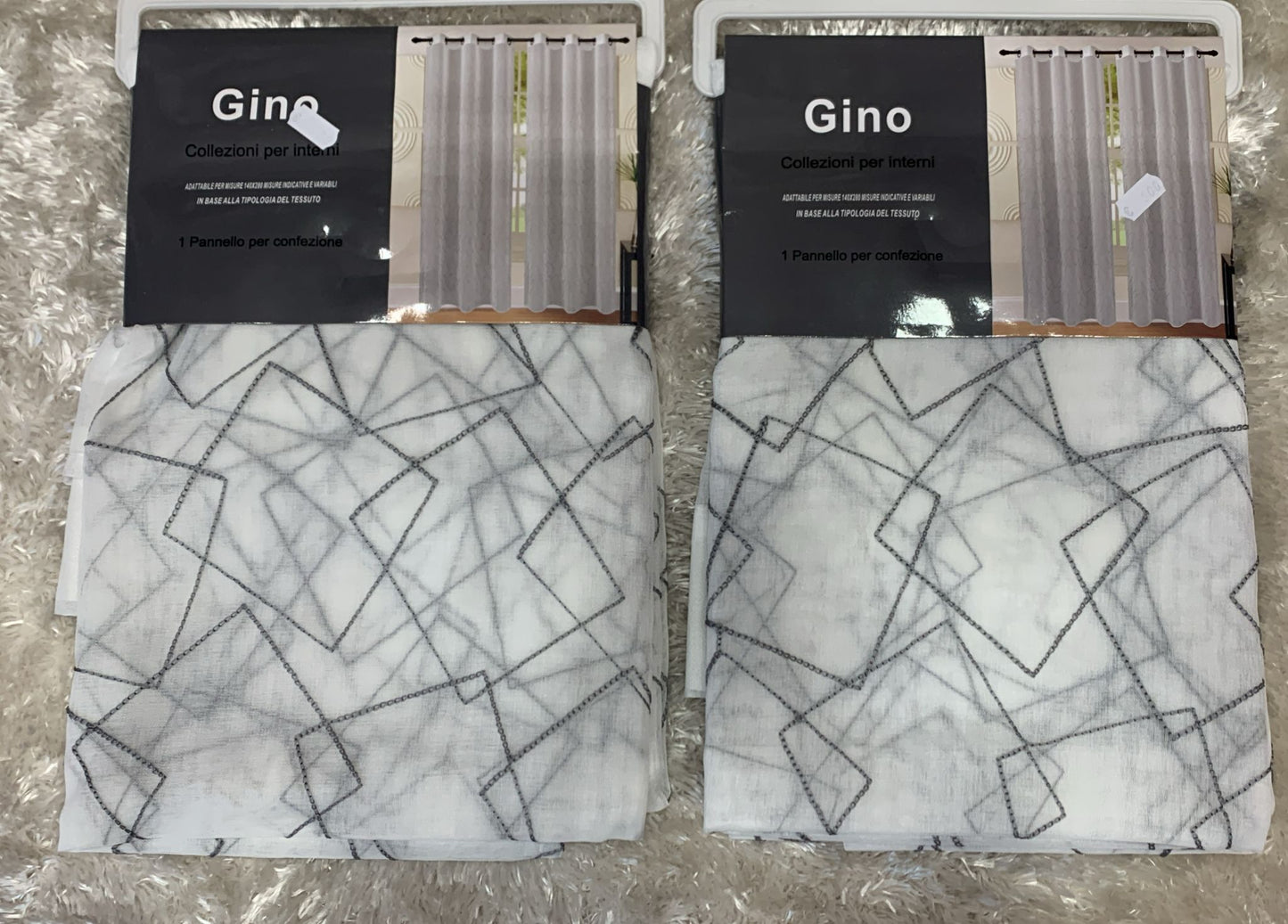 coppia di tende gino per interni velate 140x280cm
