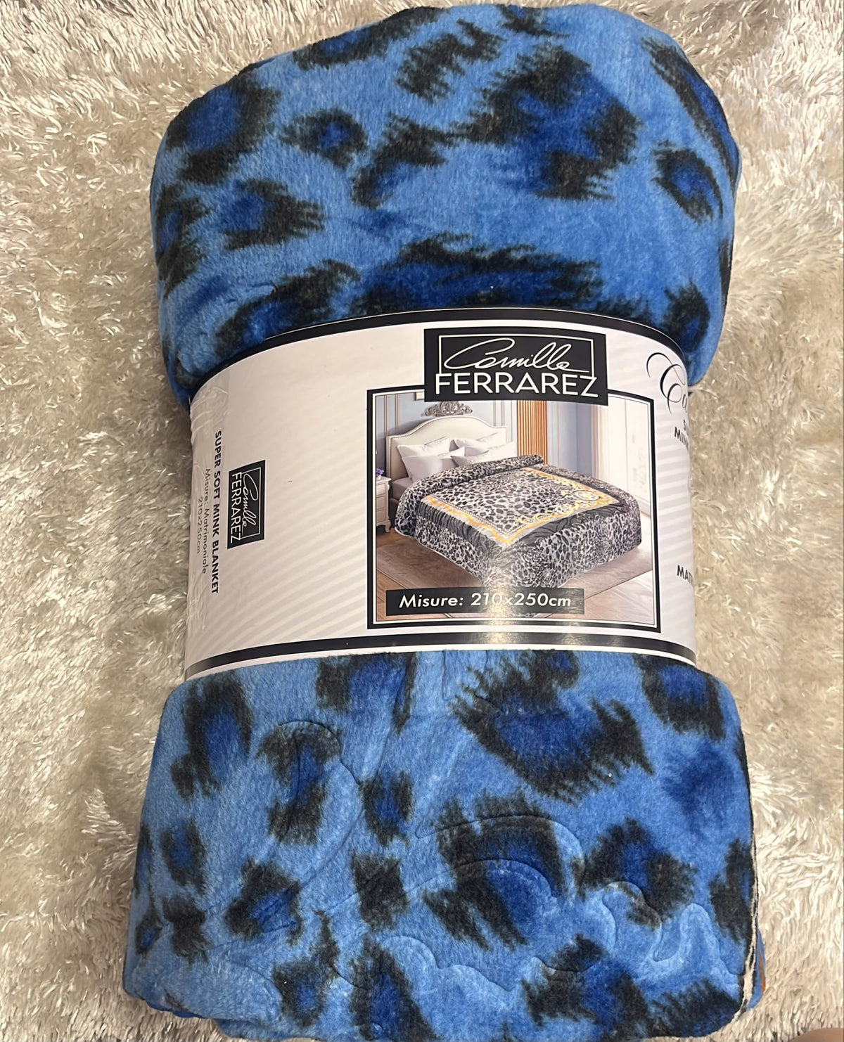 coperta spagnola  Matrimoniale 210x250cm caldo e morbido (  ispirato manta di lana )  Fantasia leopardato