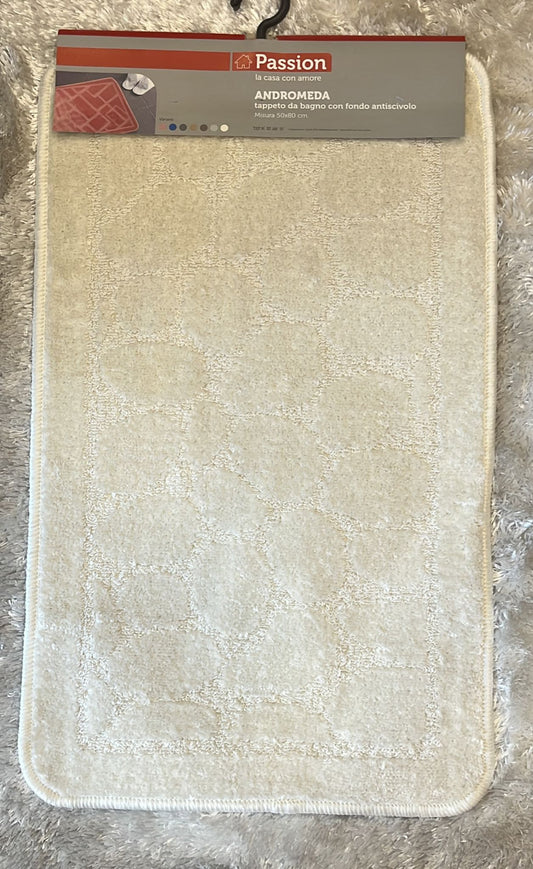 Tappeto da bagno con fondo antiscivolo fantasia sassi 50x80 cm