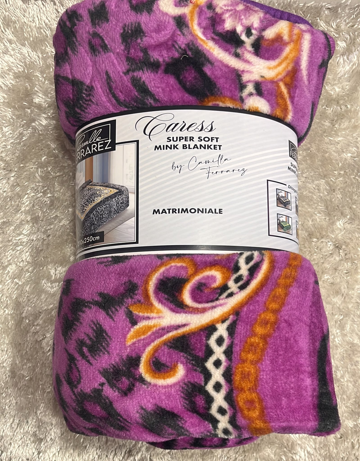 coperta spagnola  Matrimoniale 210x250cm caldo e morbido (  ispirato manta di lana )  Fantasia leopardato