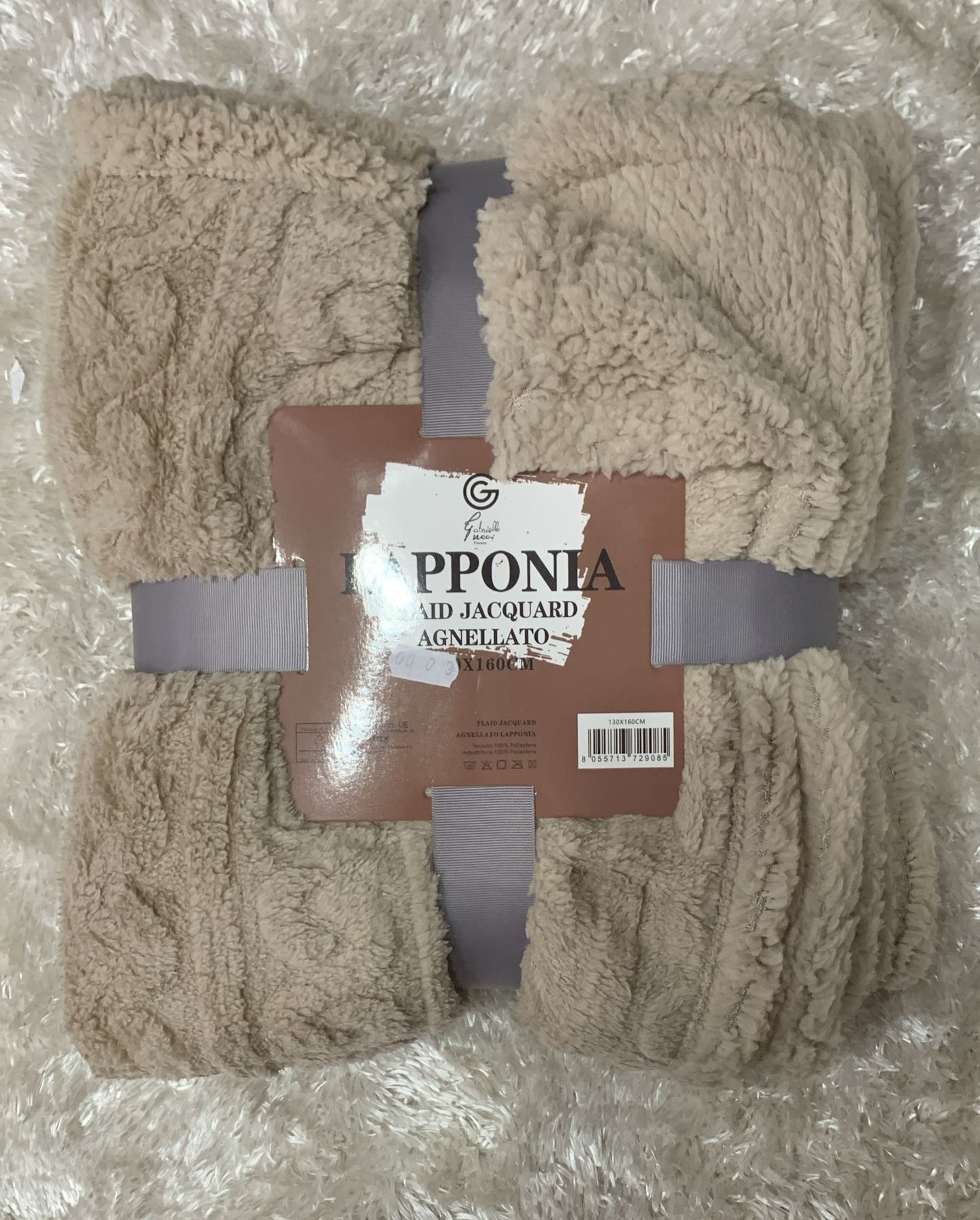 plaid LAPPONIA agnellato super soffice e caldo  130x160
