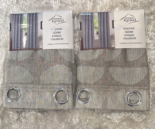 Coppia di tende velate con anelli misura 135x280cm
