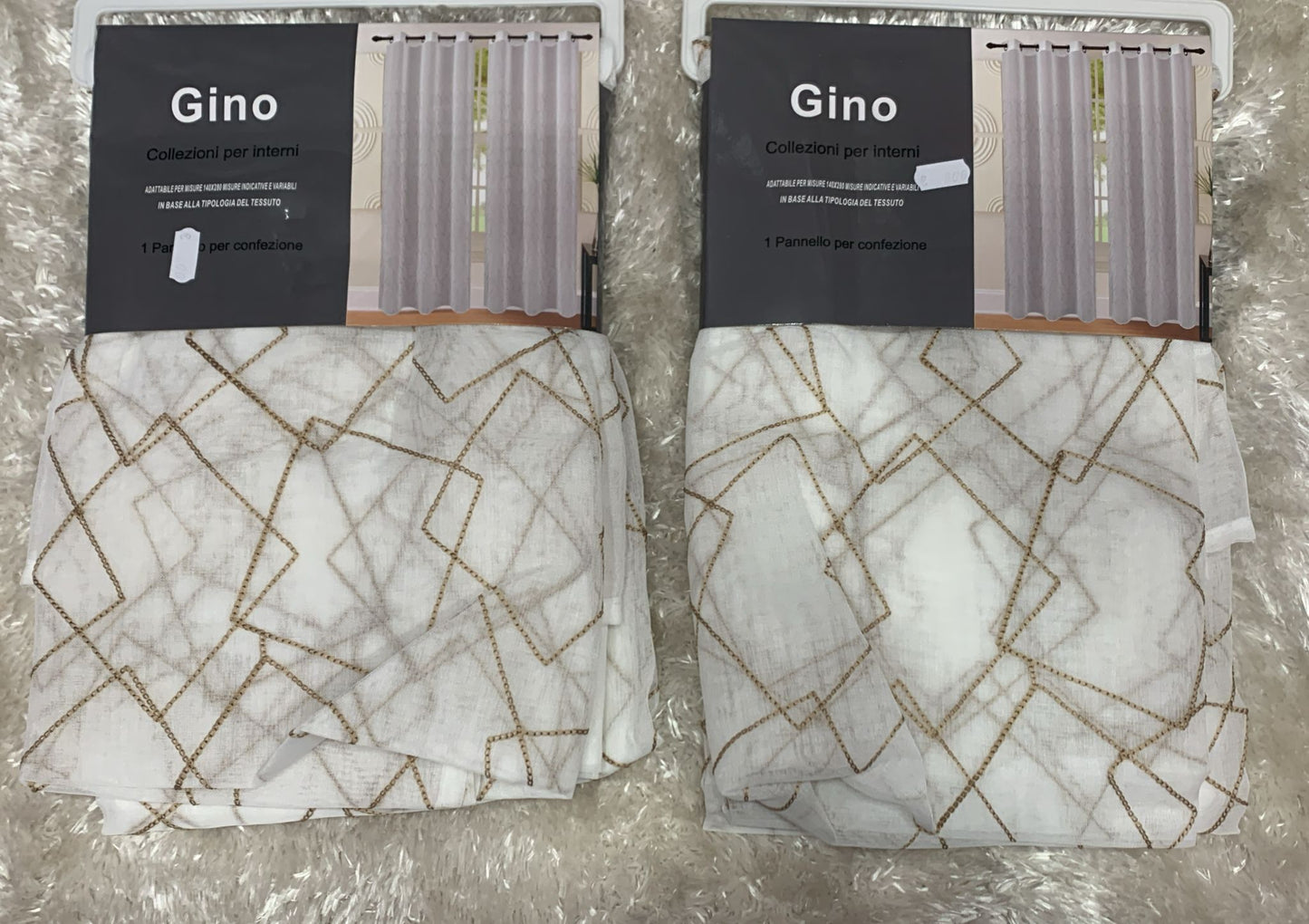 coppia di tende gino per interni velate 140x280cm