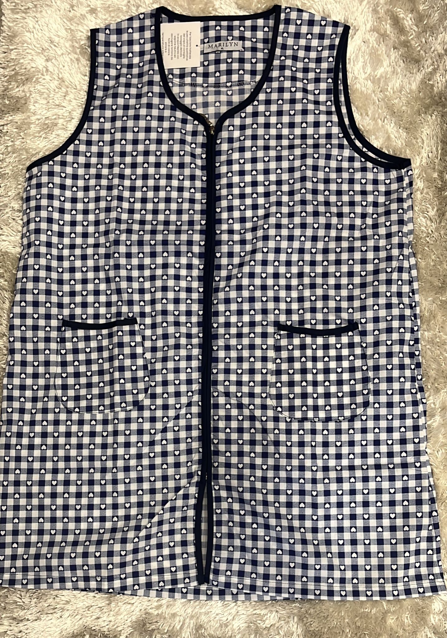 Camice con zip da casa donna in cotone spalla larga e tasche . Disponibile in varie fantasie