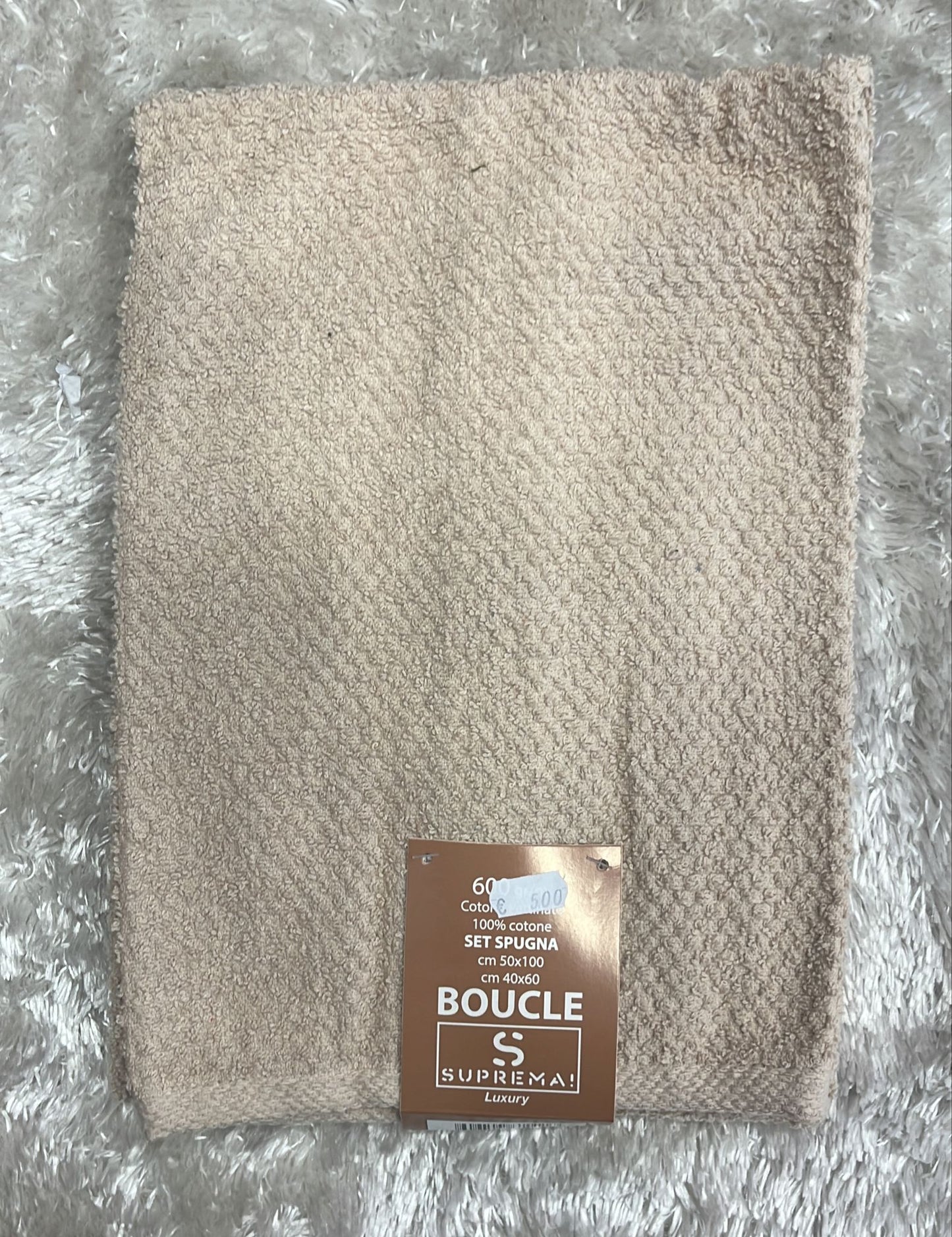 Set spugna 1+ 1 viso è ospite boucle  50x100cm 40x60cm