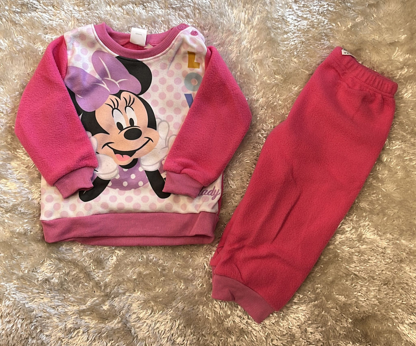Pigiama Scatolato bimba In micropile  Fantasia minnie