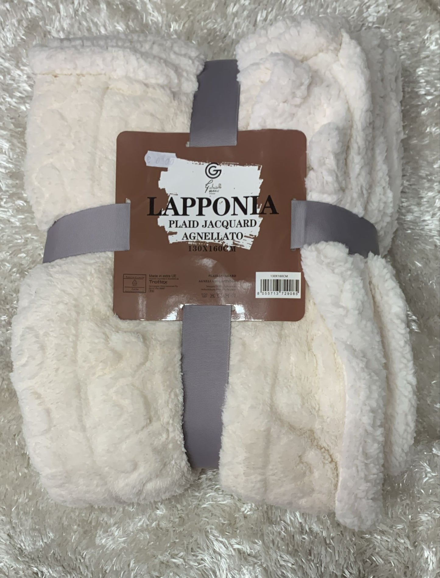 plaid LAPPONIA agnellato super soffice e caldo  130x160