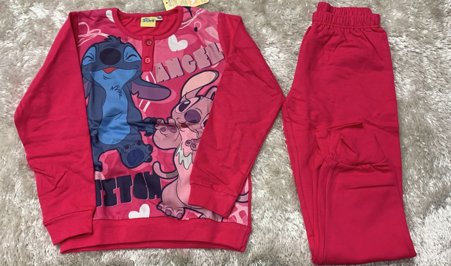 Pigiama in caldo cotone bimba  fantasia stitch