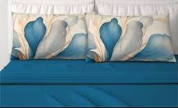 Competo letto matrimoniale in puro cotone con 4 federe fantasia diana Lenzuola sopra t unita 250x290cm Lenzuola sotto t unita con angoli maxi 175x200 cm 2 federe t unita in puro cotone 52x82 2 federe stampa digitale poliestere 50x80