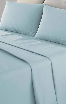 Completo letto singolo  tinta unita in puro cotone  lenzuolo sopra 150x290 cm lenzuolo sotto con angoli maxi 90x200 federa 50x80